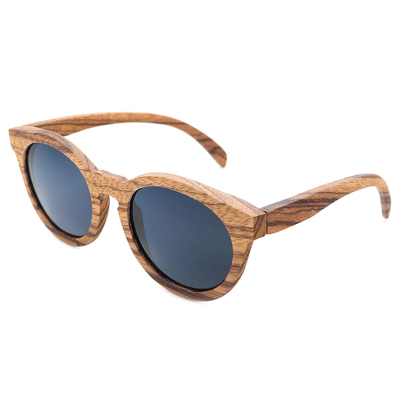 Мужские и женские круглые солнцезащитные очки BOBO BIRD поляризационные деревянные