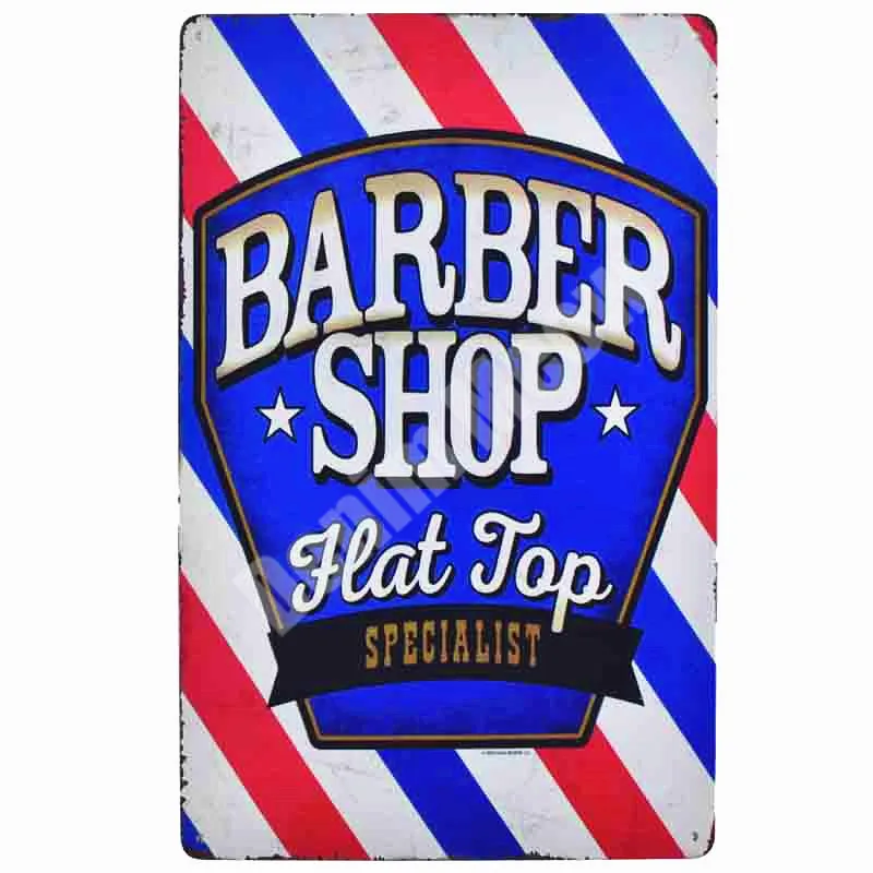 Винтажные металлические жестяные знаки для парикмахерской 20 х30 см|Таблички и