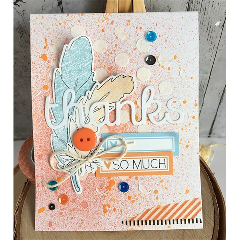 DiyArts Thanks металлические режущие штампы для скрапбукинга новинка 2019 сделай сам