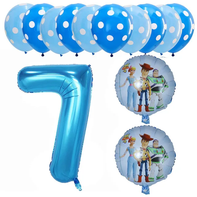 Светло-желтый 13 шт., 30 дюймов, номер 1, 2, 3, 4, 5, 6, 7, 8, 9, фольгированные шары, латексные шары, детская история, день рождения, игрушка, Базз Лайтер, Декор, детская игрушка - Цвет: Светло-желтый