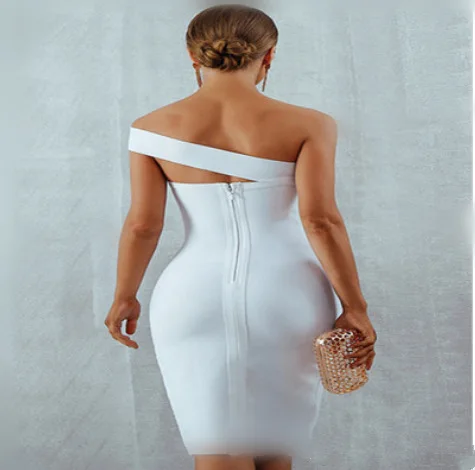 Летние сексуальные элегантные облегающие женские платья с одним плечом разрезом