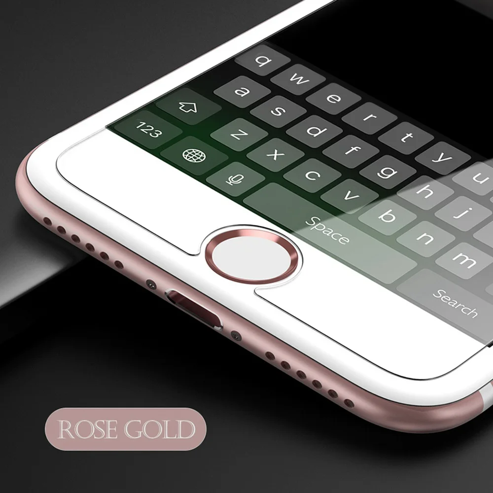 Rose Gold Универсальный кнопку домой Стикеры для apple iphone 8 7 6 plus 5 отпечатков пальцев Touch ID анти пот Экран протектор для iPad Air 2 3 4 наклейки на телефон наклейка на телефон наклейки для телефона Наклейки на телефон - Цвет: Rose Gold