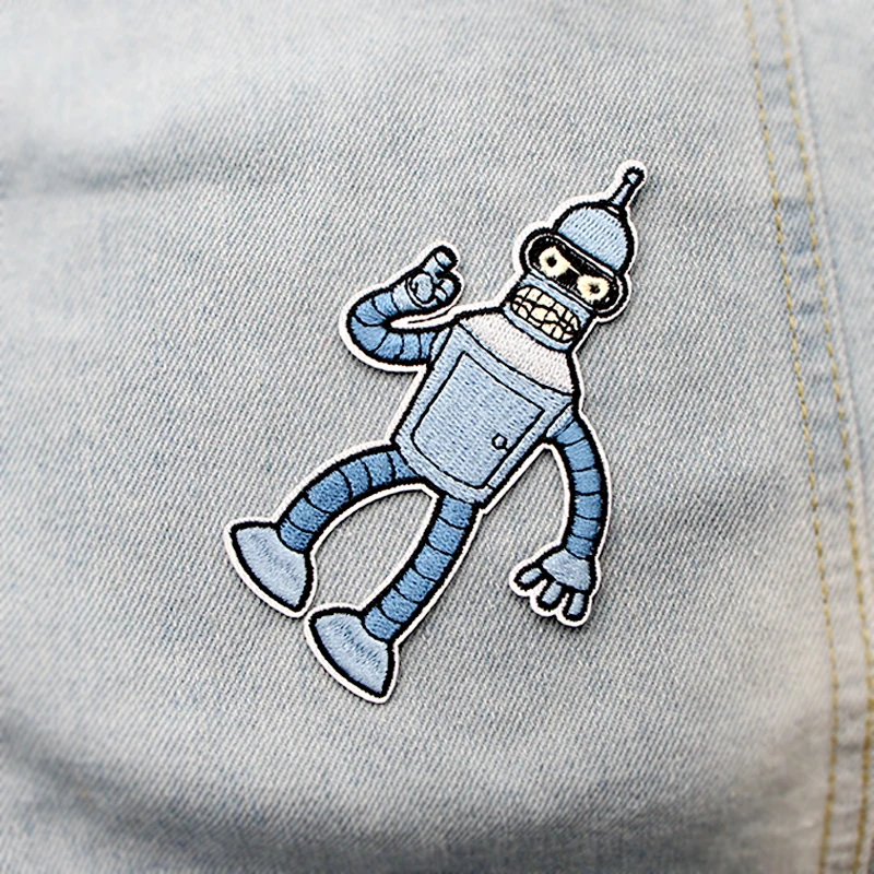 Futurama мультфильм аппликационные заплатки Сделай Сам Железный на обуви джинсы сумка рубашка одежда Джерси аксессуары наклейки вышитые значки E0564