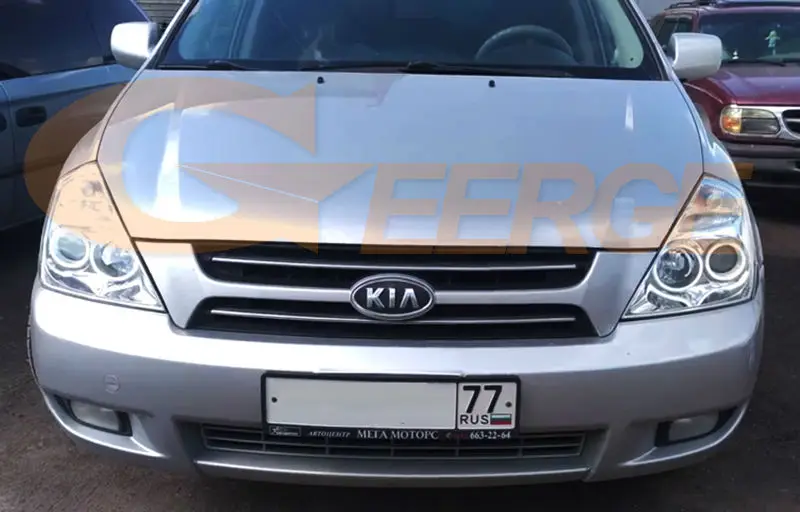 Для Kia карнавал 2006 2007 2008 2009 2010 2011 2012 2013 Отлично CCFL Ангельские глазки комплект Ультра яркое освещение Halo Кольцо