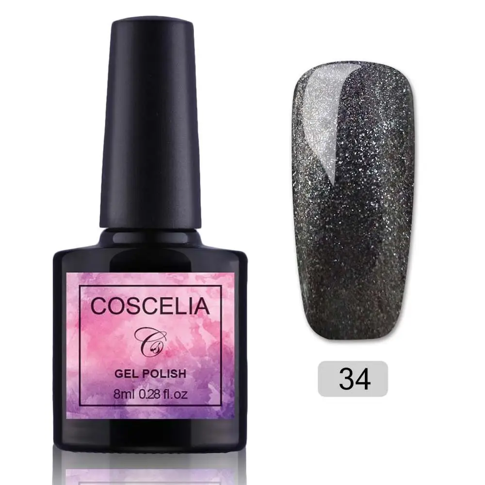 NO.34 COSCELIA 8ML40 цветов УФ гель лак для ногтей маникюрные инструменты для дизайна ногтей долговечный впитывающий гель для ногтей - Цвет: NO.34