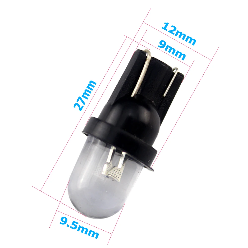 200 шт./лот 6 в 3 В T10 1 SMD выпуклая линза 194 W5W салона автомобиля боковые клиновидные