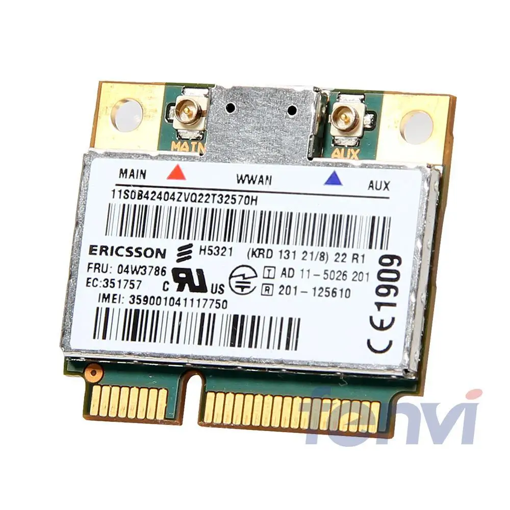 Ericsson H5321GW Беспроводной 3 г WWAN карты для IBM ThinkPad T430 T520 T520i X230 X220 E420 L420 L520 pci-e модуль FRU