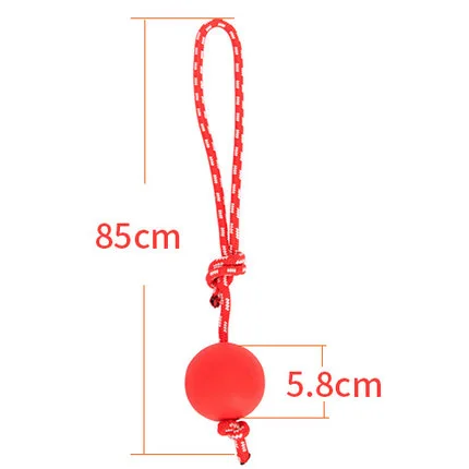 HOOPET Dog Toy With Rope Resistant Biting Rubber Ball Three size Play Product - Цвет: M