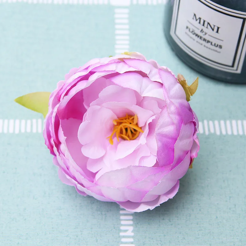 3pcs 9cm artificial flower peony high quality fake wedding car party Festive home decor Flower wall DIY silk flowers | Дом и сад