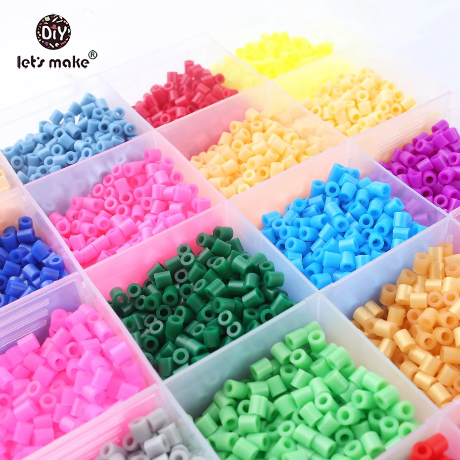 Давайте сделаем детские игрушки 5 мм Perler бусины 28 Цвета Box Set предохранитель Hama Бусы Diy детские игрушки подарок душа Монтессори игрушки
