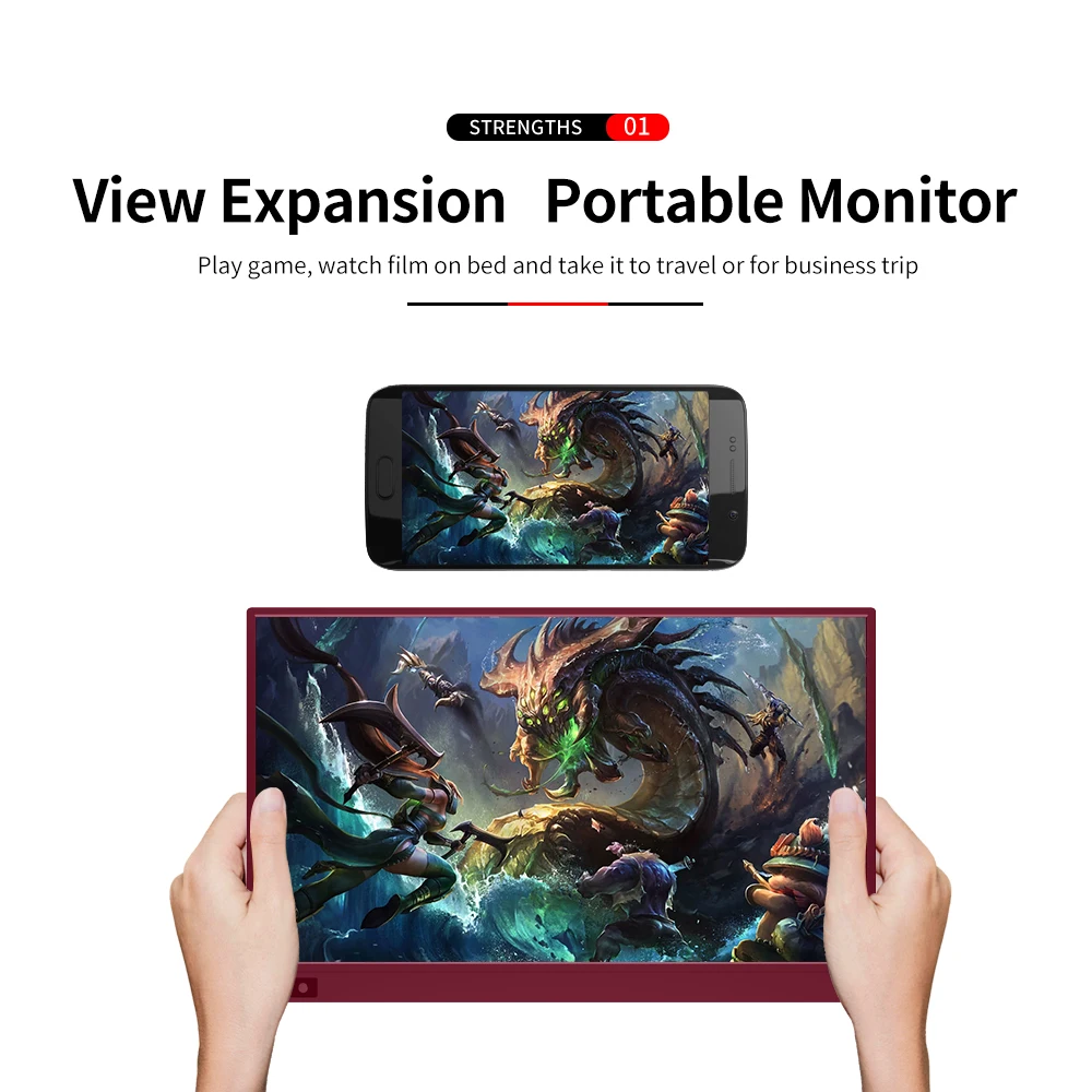 Портативный игровой монитор T bao 15 6 дюйма экран расширения 1920x1080 HD IPS СВЕТОДИОДНЫЙ