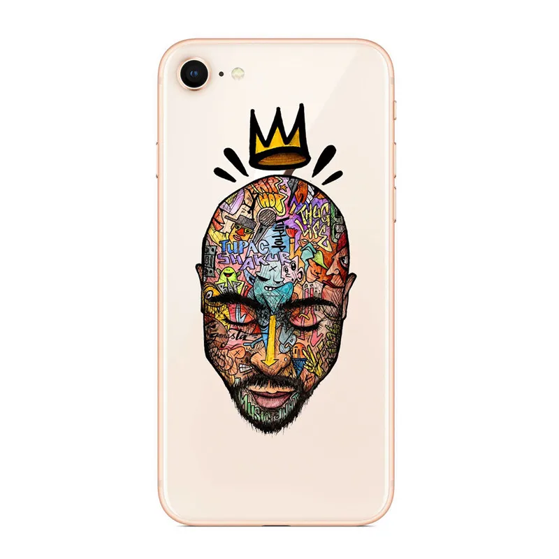 2Pac Tupac Amaru Shakur Makaveli чехол для iPhone 8 XS Max 7 6 6splus X 5S SE Мягкий силиконовый