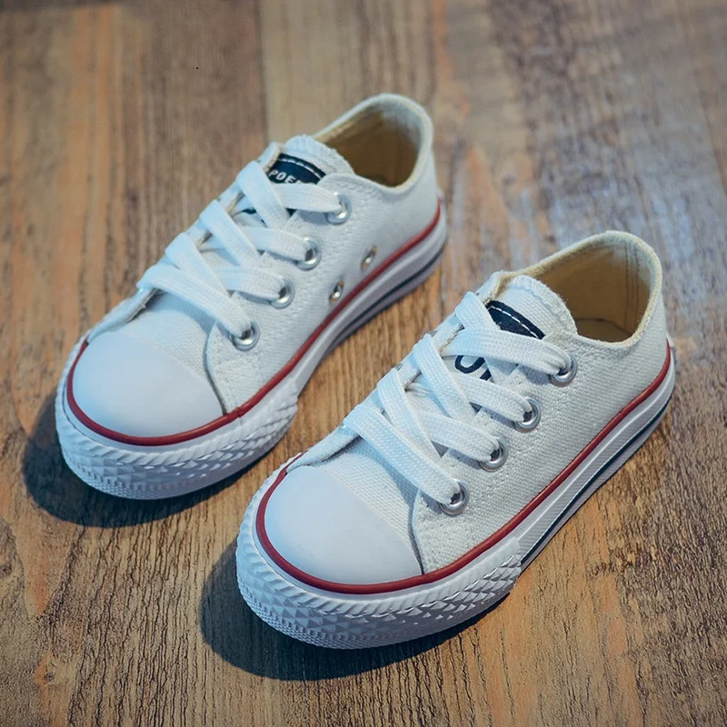 

Big size 23-39 Classical Canvas Shoes For Girls Boys Women Shoes Casual Lace up High top Children Shoes kids