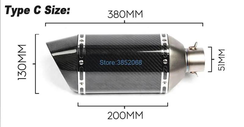 Длина 570 мм/470 мм/380 мм левая/правая сторона Yoshimura мотоцикл выхлопной глушитель выхлопная труба глушителя для мотоцикла с DB Killer