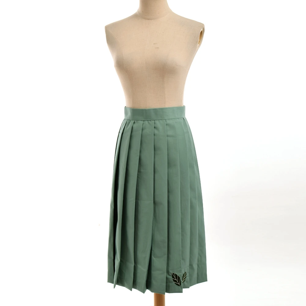 1шт японский JK Равномерное плиссированные юбки Мори Девушки Свежие листья мяты