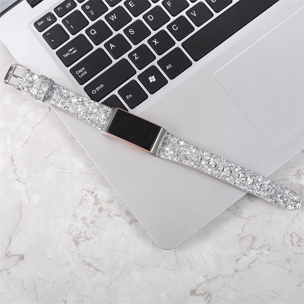 Босоножки на высоком каблуке BlingBling резинок для браслета Fitbit Charge 2 кожи