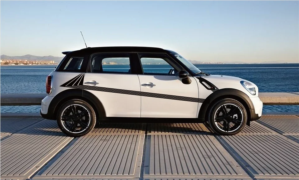 1 пара виниловых наклеек для автомобиля с полосками стрелы креативные наклейки