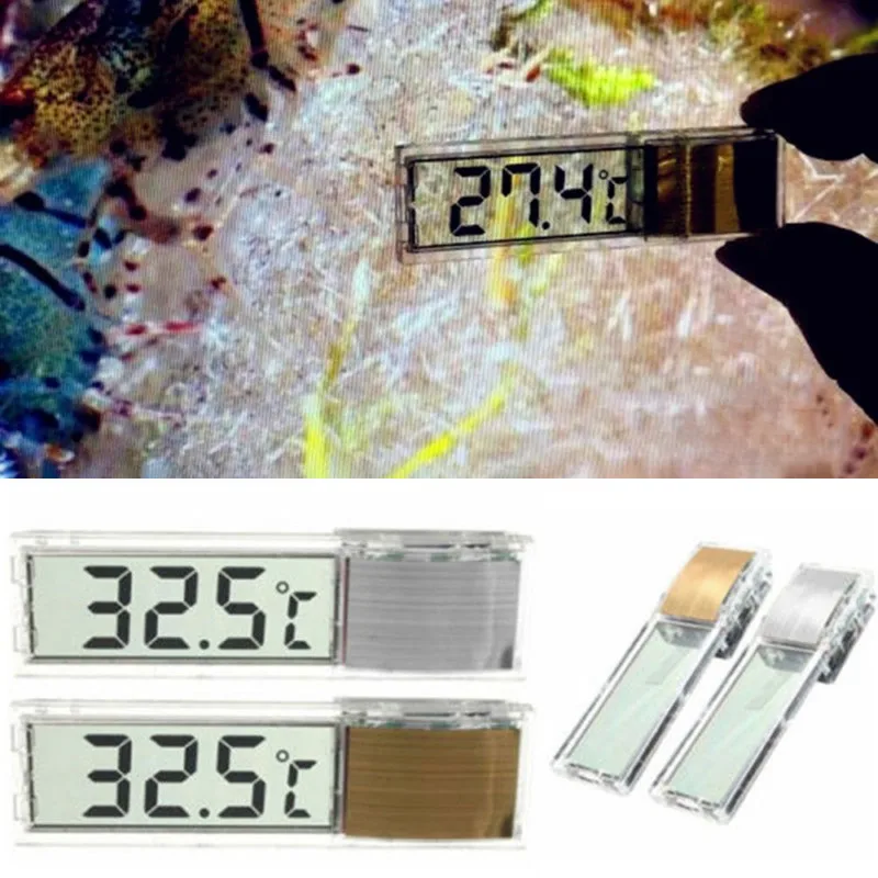 Multi-Functional LCD 3D Digital Electronic Temperature Measurement Fish Tank Temp Meter Aquarium Thermometer 2 Color | Дом и сад