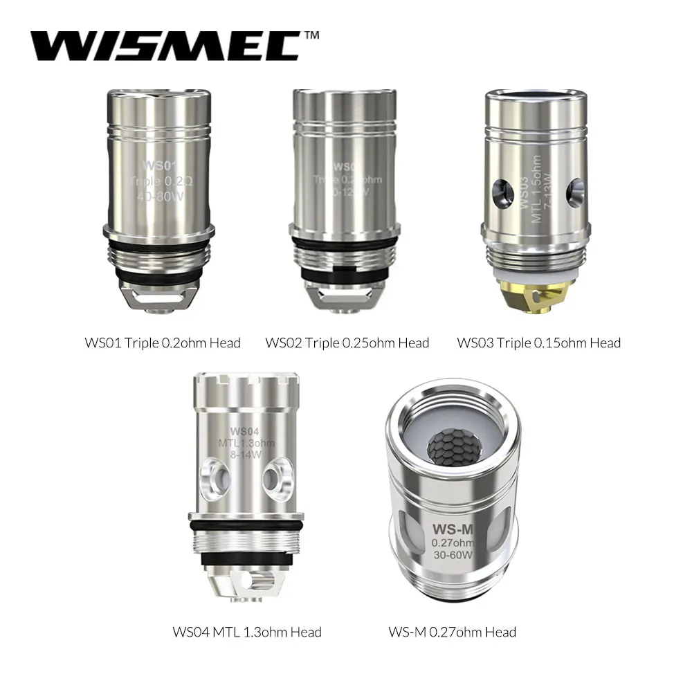 Оригинальная Головка Катушки Wismec WS для huge cloud WS01 0.2ohm/WS02 0.25ohm/WS03 1.5ohm/WS04
