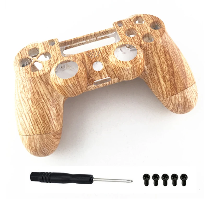 PS4 контроллер пользовательские древесины зерна Гидро Ближний Woodgrain основа Mod Kit случае sony Playstation 4 PS4 аксессуары Замена