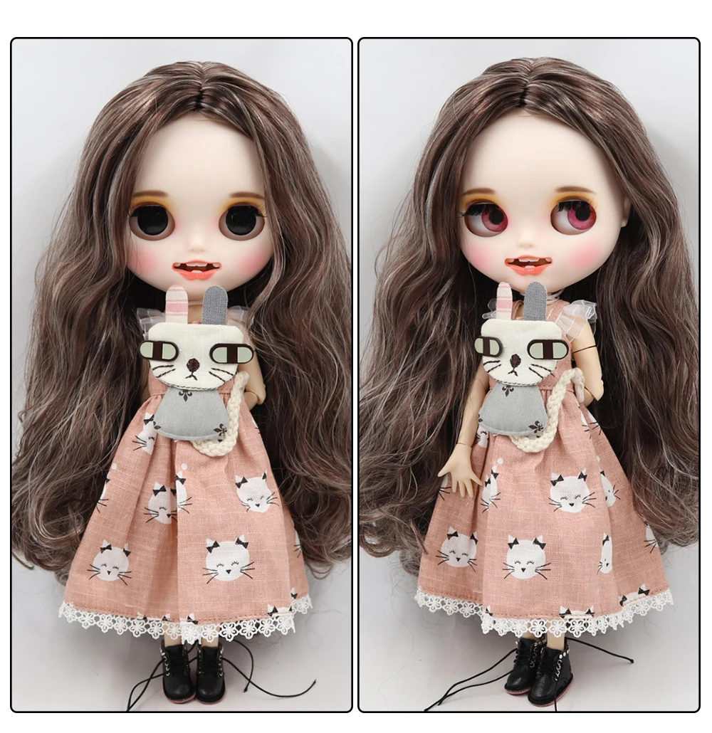 ICY factory шарнирная кукла blyth toy индивидуальные лица 30 см пользовательские куклы белая кожа сустава тела матовое лицо с зубами брови