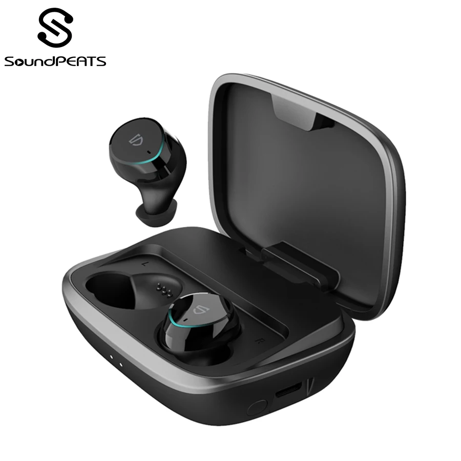 SoundPEATS Bluetooth 5 0 беспроводные наушники IPX7 водонепроницаемые настоящие стерео