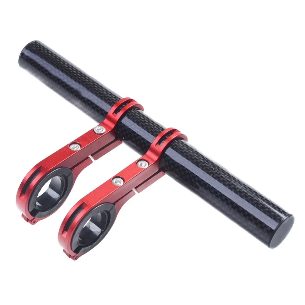 

New Carbon Tube Bike Flashlight Holder Handle Bar Bicycle Accessories Extender Mount Bracket 3 Colors