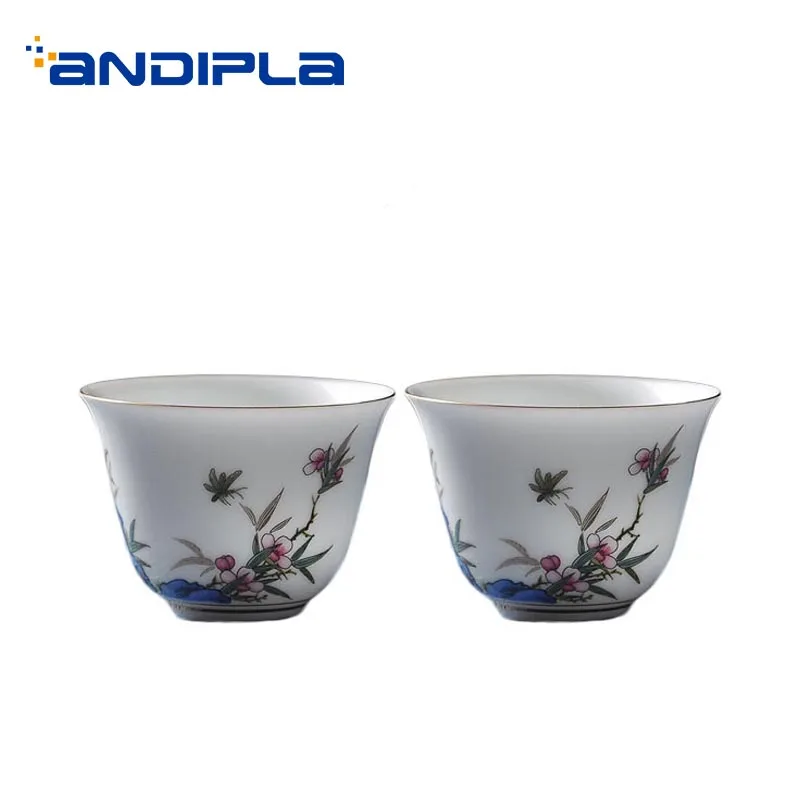 2 шт./лот 60 мл маленькие чайные чашки керамический фарфоровый неглубокий