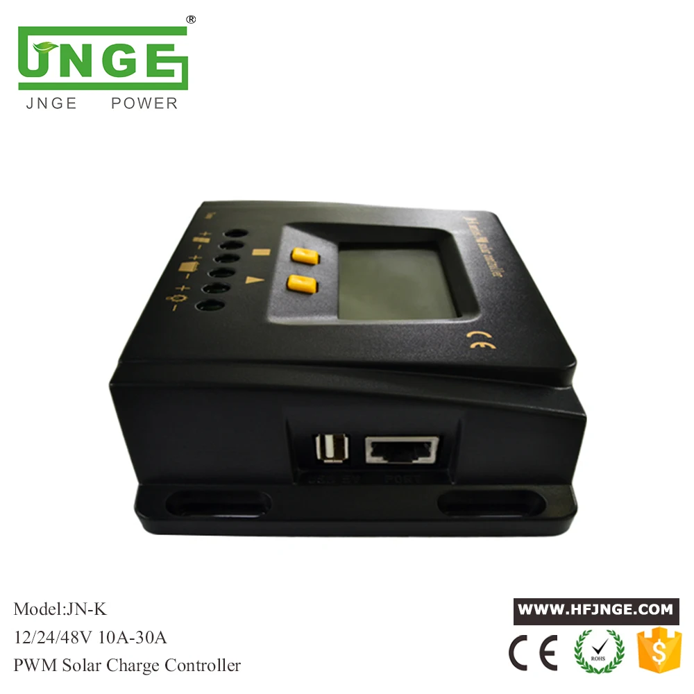 Контроллер заряда JNGE Power PWM 12 В 24 в 48 автоматический ЖК регулятор зарядного