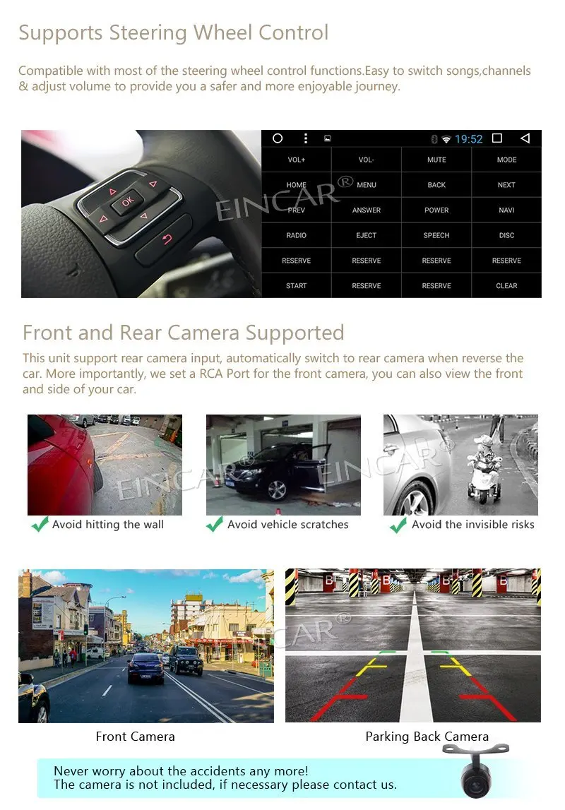 camera Android 7.1 DVD Player gps tracker car styling Stereo Navigator Vehicle GPS Unit Radio Audio Support WiFi/Bluetooth | Автомобили и