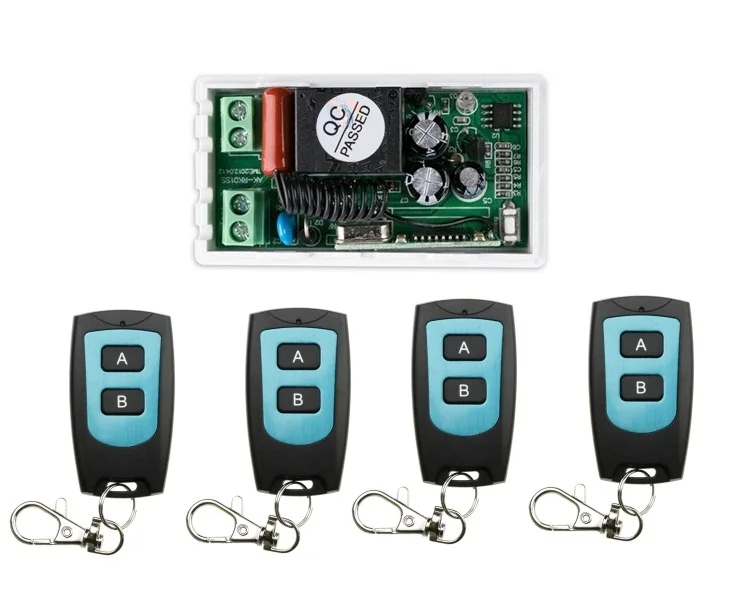 

Best Price AC 220 V 1CH Wireless Remote Control Switch System Receiver & 5pcs cat's eye Transmitter 315mhz/433.92mhz