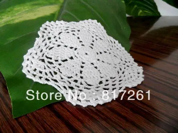 Бесплатная доставка 5 шт./партия белые кружевные вязаные крючком doilies RUfashion с