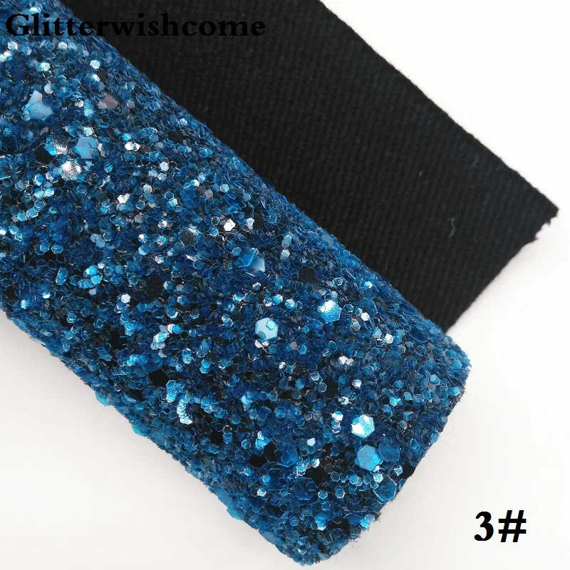 Glitterwishcome 21X29 см A4 Размеры синтетическая кожа, темные Цвета с эффектом блестящей кожи, тканевый Виниловый фон для банты, GM040A - Цвет: 3