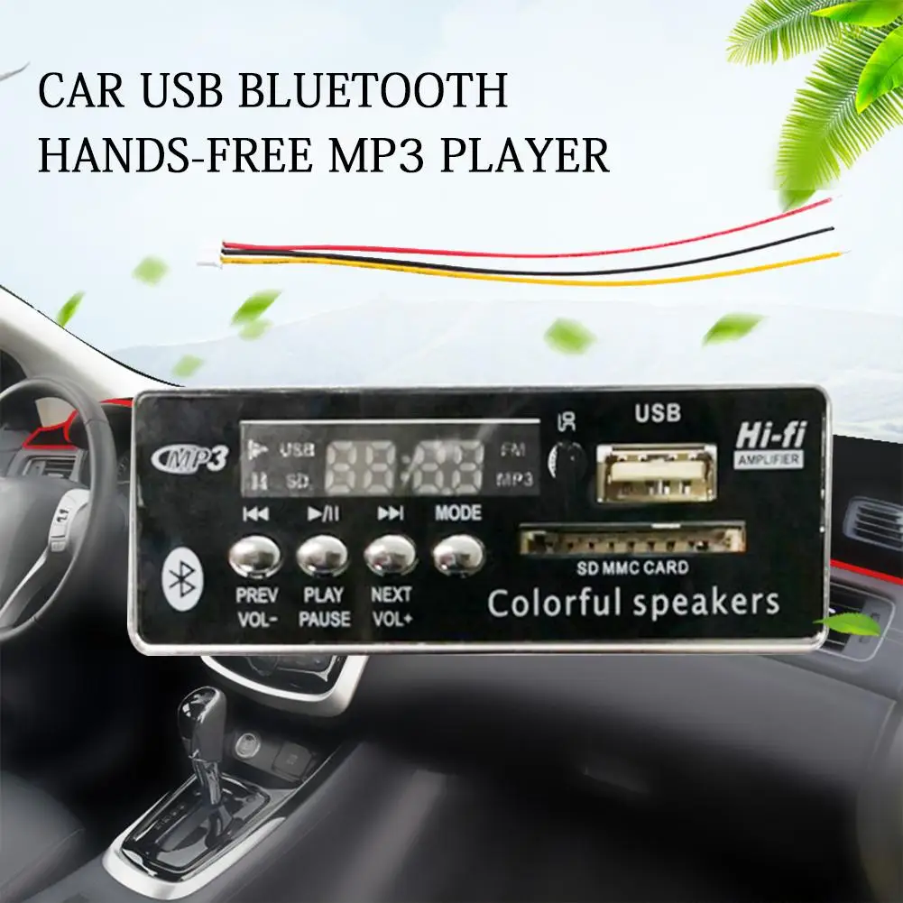 Автомобильный USB Bluetooth Hands-free MP3 плеер встроенный MP3 декодер плата модуль с пультом дистанционного управления USB FM Aux радио для автомобиля
