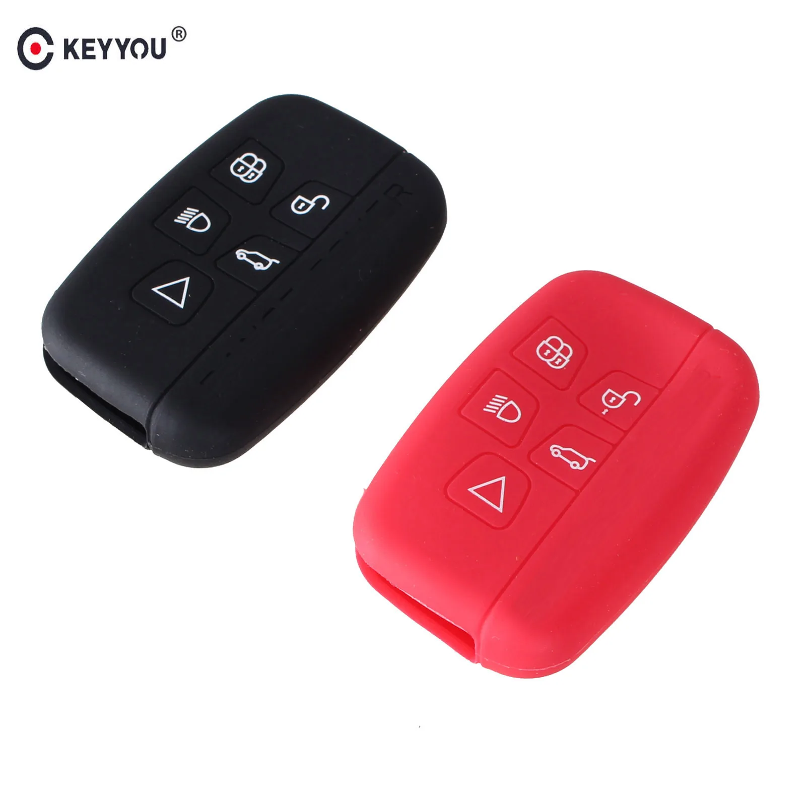 KEYYOU 5 кнопок Силиконовый чехол для ключа сумка для ключей для Ровер Range Evoque Evoke Спорт открытие Freeland флип-пульт дистанционного ключа чехол