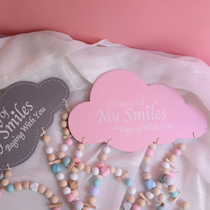 Радуга каваи Висячие облака бусины Дерево DIY украшение комнаты кулон