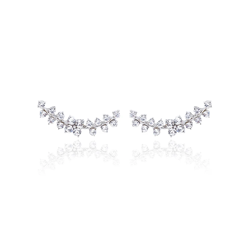 TDQUEEN длинные серьги-манжеты, прозрачные серьги из горного хрусталя, модное ювелирное изделие, Brincos Bts, аксессуары, готические, панк-рок серьги