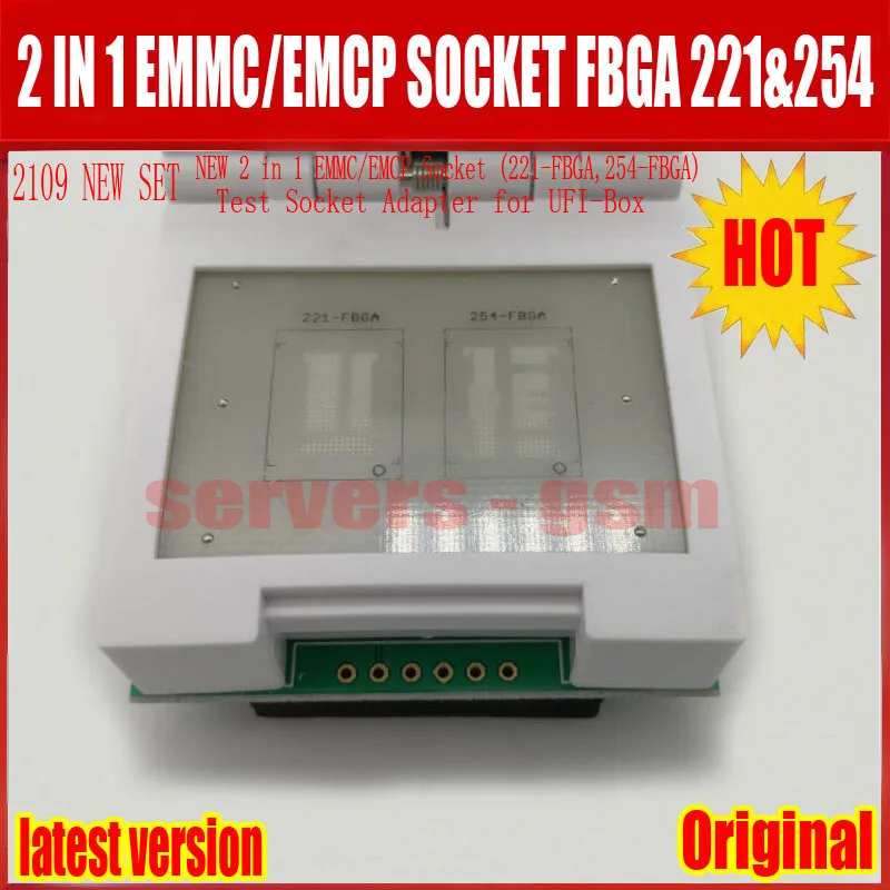 Новый оригинальный тестовый переходник 2 в 1 EMMC/EMCP (221 FBGA 254 FBGA) для UFI Box|Детали
