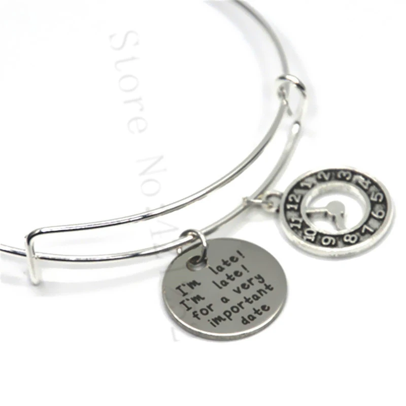 12 шт./лот Алиса в стране чудес цитата Я опоздал! Для очень важного ожерелья