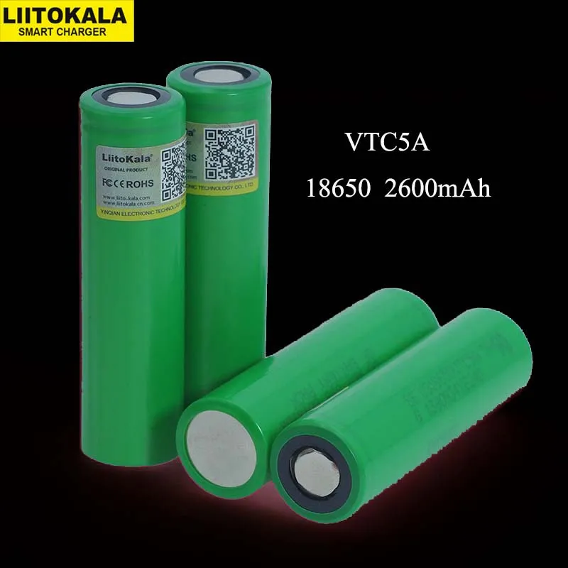 Liitokala VTC5A 2600mAh 18650 литиевая перезаряжаемая батарея 30A разряда для US18650VTC5A
