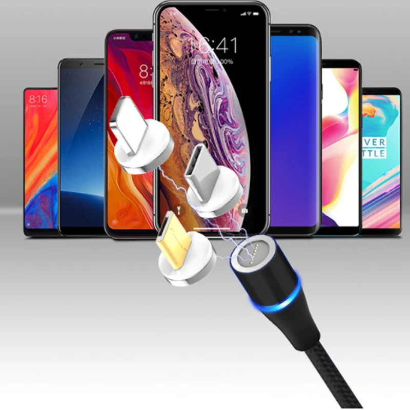 1 м Магнитная Зарядка для Apple Android type c кабель зарядное устройство qc pd Быстрая