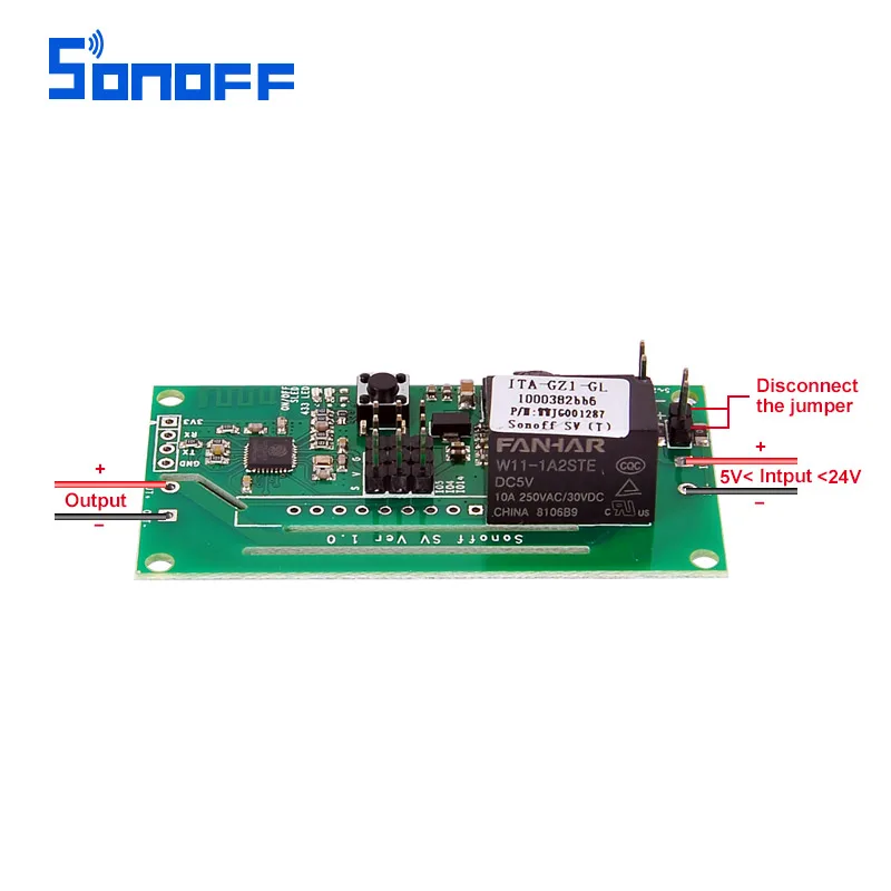 Sonoff SV безопасный Напряжение Wi Fi Беспроводной модуль коммутатора Поддержка