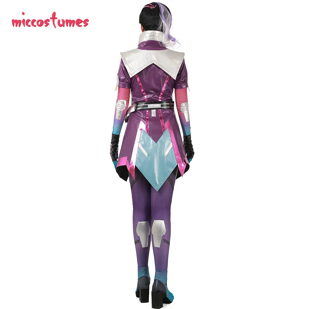 Sombra косплей костюм женская фиолетовая одежда комбинезон пальто