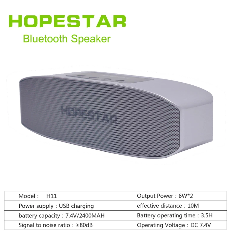 Bluetooth Динамик HOPESTAR H11 Hifi беспроводная звуковая панель двойной бас стерео