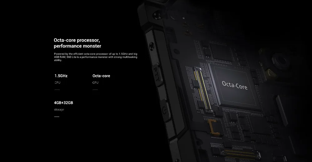 Смартфон DOOGEE S60 Lite IP68 с беспроводной зарядкой, 5580 мАч, 4 Гб, 32 ГБ, 12V2A, быстрая зарядка, 16,0 Мп, 5,2 дюйма, FHD, Восьмиядерный процессор MTK6750T
