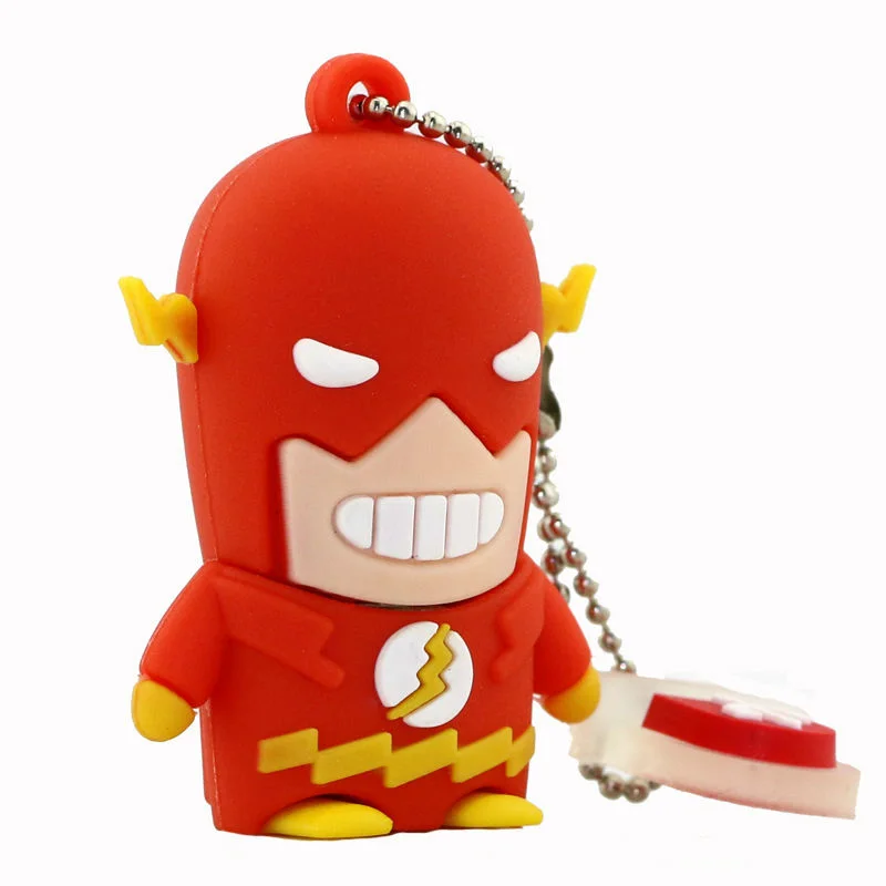 USB флеш-накопитель с героями мультфильмов «супер герой», 8 ГБ, 16 ГБ, 32 ГБ, 64 ГБ, «Железный человек», флеш-память «Бэтмен», флеш-накопитель «Капитан Америка», 128 ГБ, флеш-накопитель - Цвет: The Flash