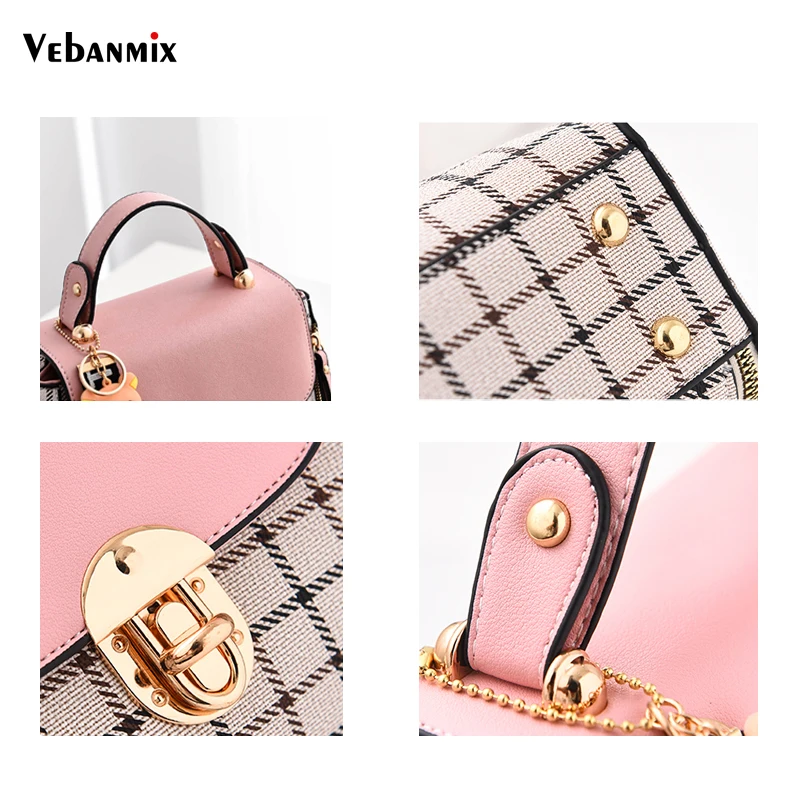 Модная сумка на плечо Vebanmix женские дизайнерские роскошные сумки милая Лоскутная