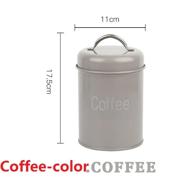 GeyCoffee 1-3 шт./компл. Чай Кофе Suga резервуар для хранения крышка Железный Кухня посуда Многофункциональный Круглая Коробка Чехол бытовые качественные красивые - Цвет: GeyCoffee