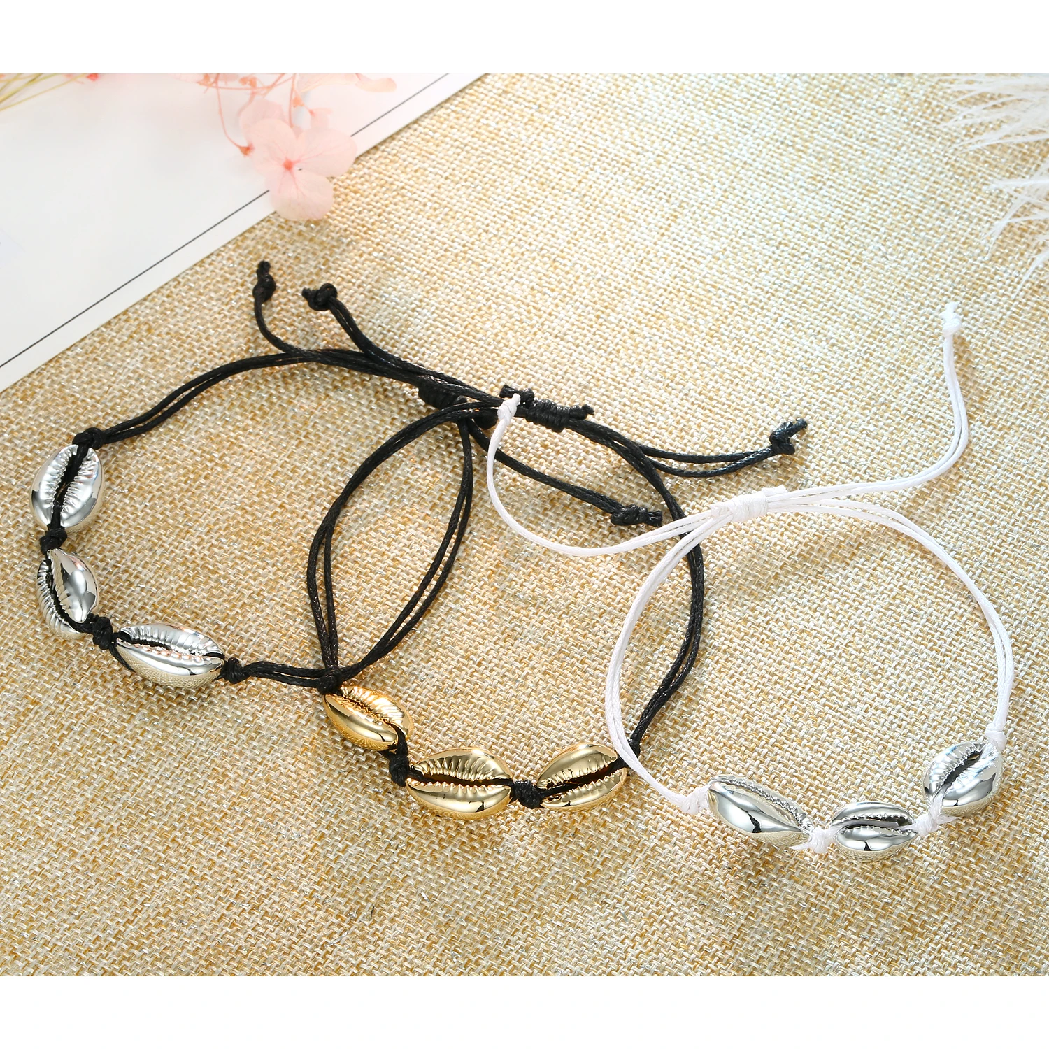 1 шт. модные регулируемые браслеты из ракушек женские нежные ручной работы