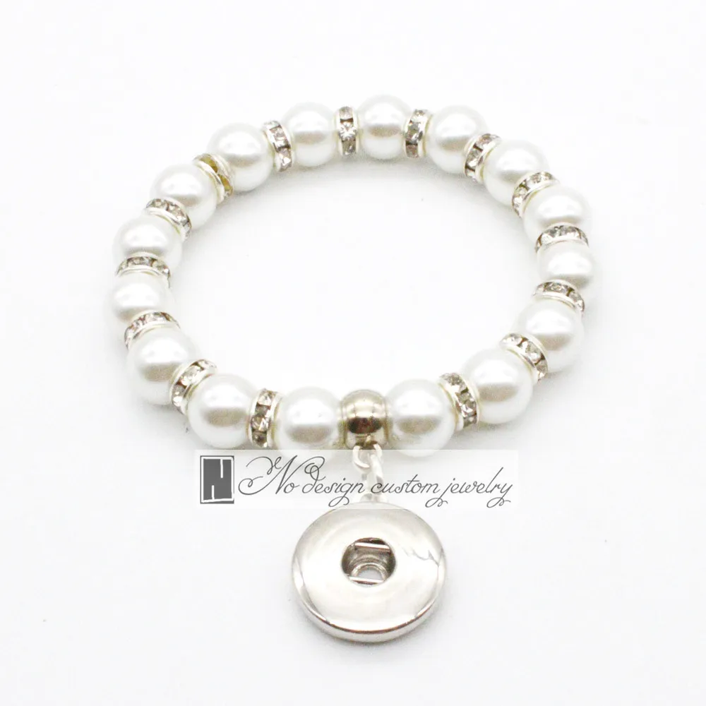 2019 белый стеклянный растягивающийся браслет из бисера для защелки украшение с